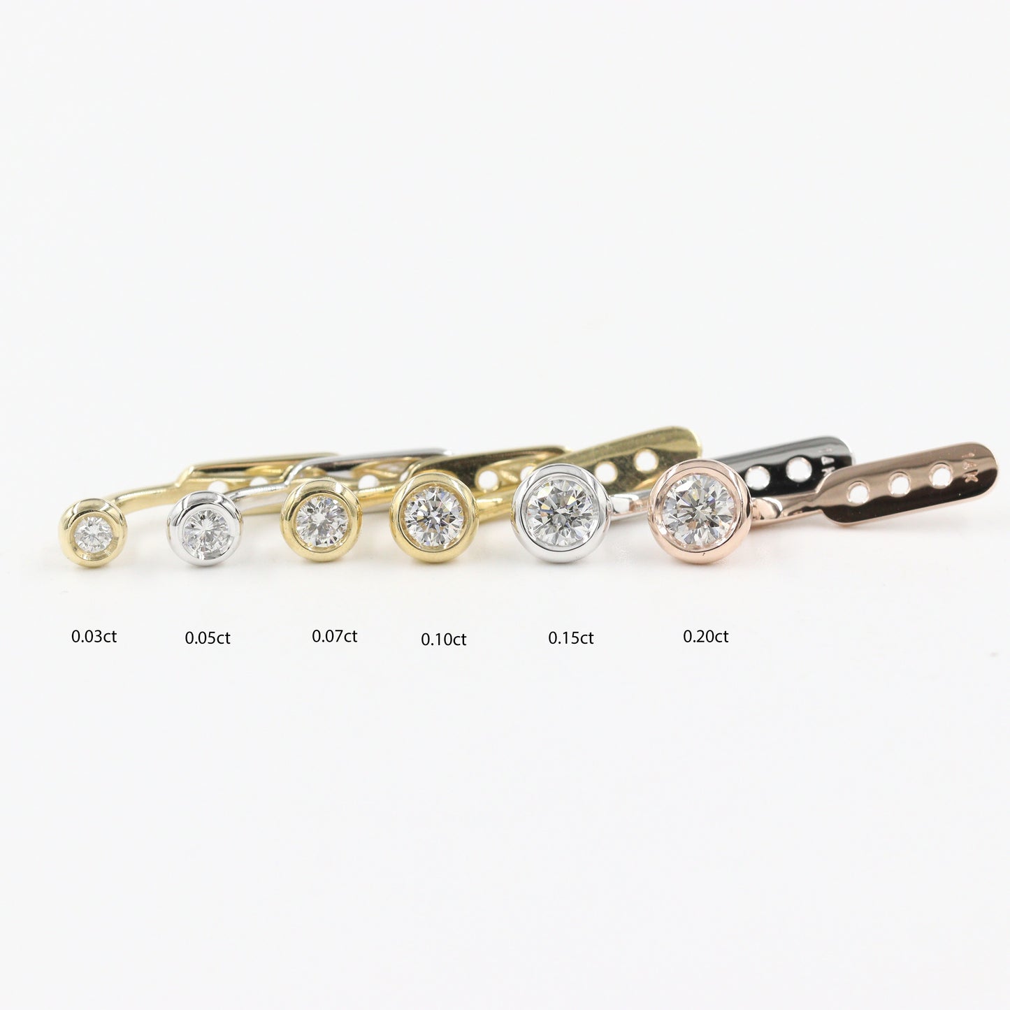 Natura Diamond Jacket Earring/14K gold Bezel Set Diamond Earring/Ear Jacket Earring/Diamond Earring/Single or Pair Earrings/Anniversary gift