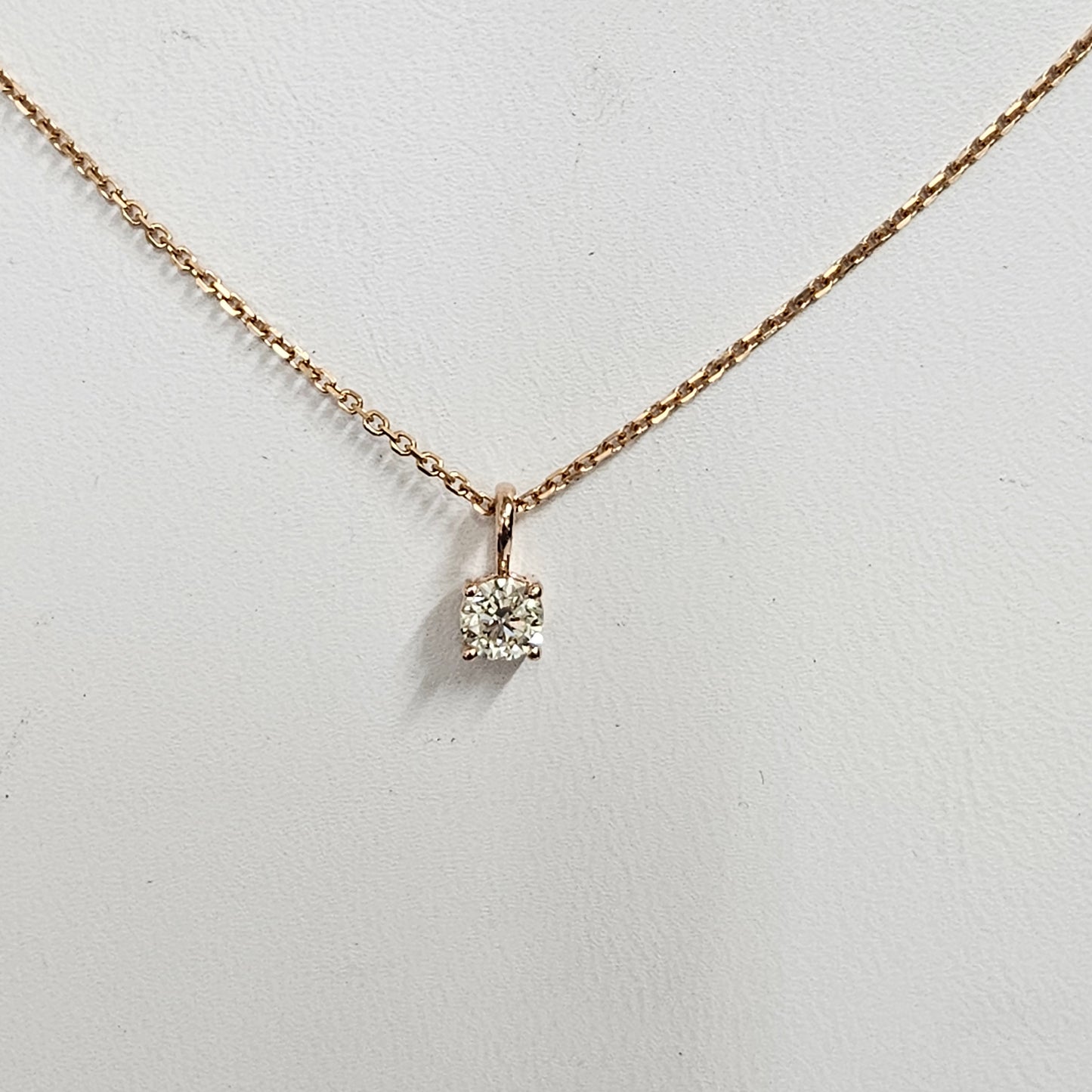 0.2ct Diamond Pendant/Diamond Solitaire Pendant/Solitaire 4 Prong Diamond Pendant/Solitaire Diamond Pendant/Anniversary Gift