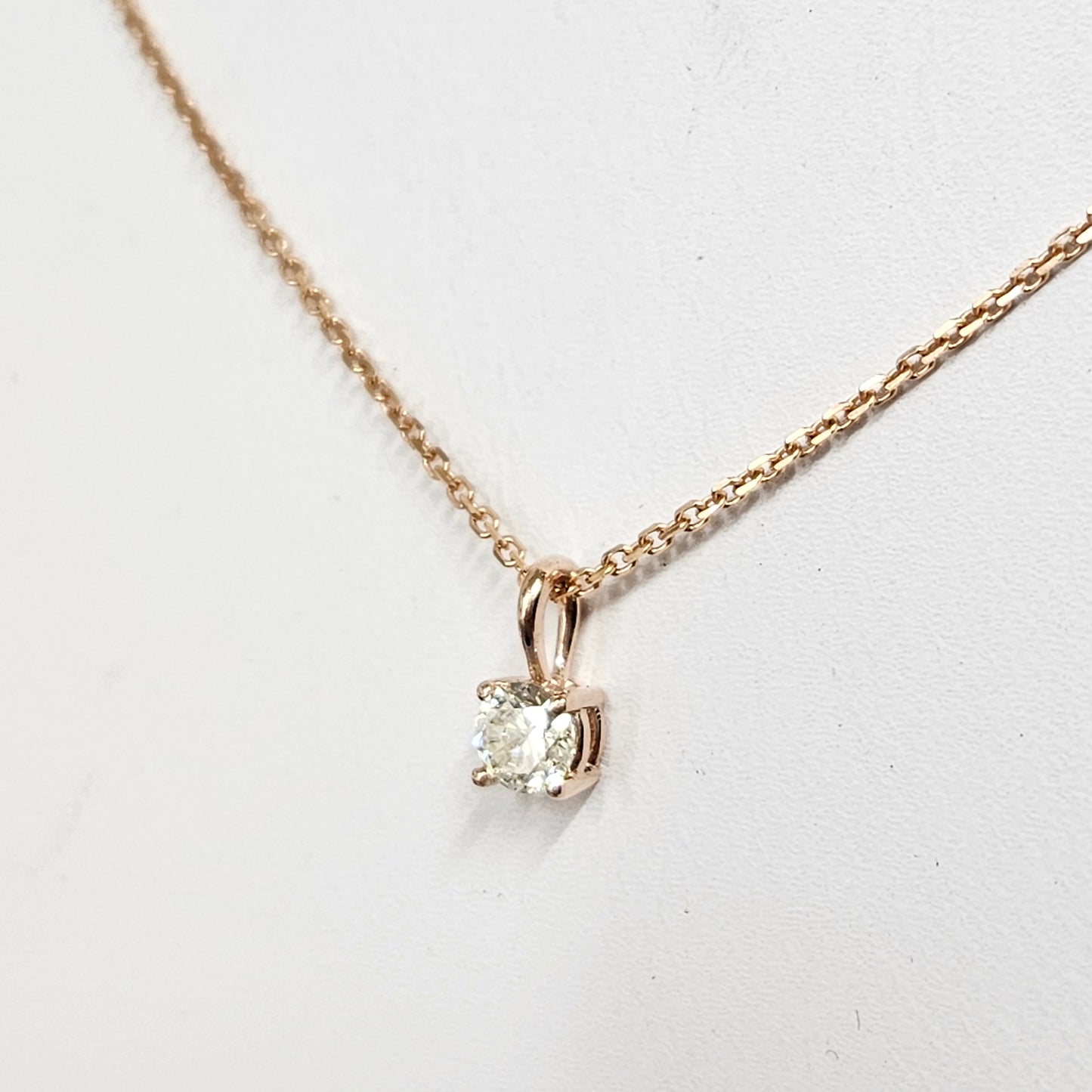 0.2ct Diamond Pendant/Diamond Solitaire Pendant/Solitaire 4 Prong Diamond Pendant/Solitaire Diamond Pendant/Anniversary Gift