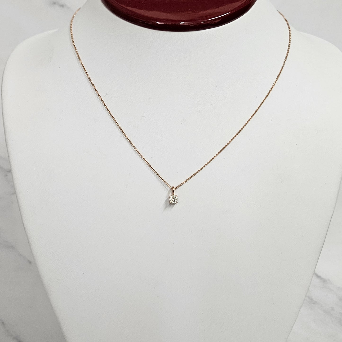 0.2ct Diamond Pendant/Diamond Solitaire Pendant/Solitaire 4 Prong Diamond Pendant/Solitaire Diamond Pendant/Anniversary Gift