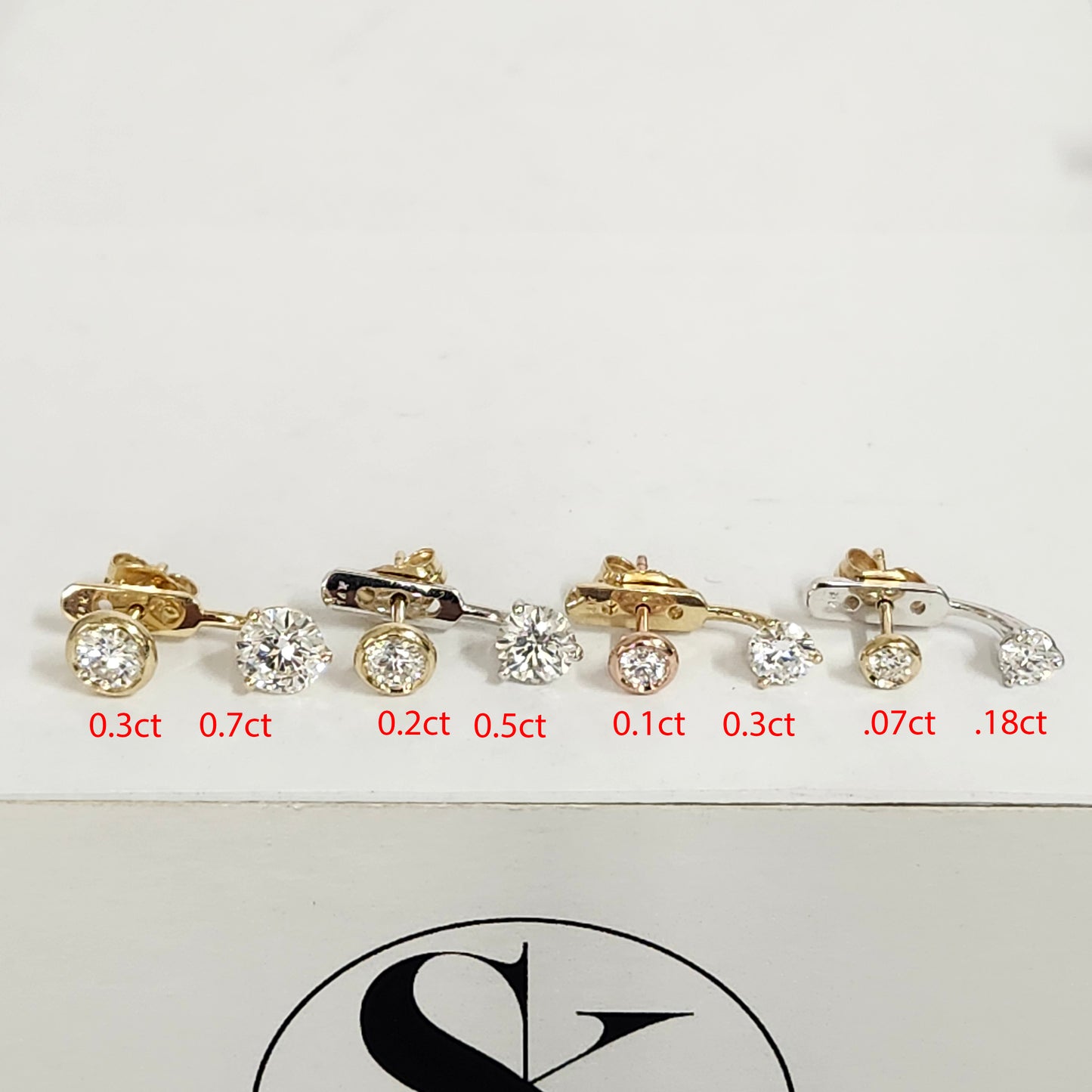 Lab Diamond Jacket Earrings/Three Prong Set Diamond Earrings/Jacket earring only/Diamond Single or Pair Jacket Earrings/Anniversary gift