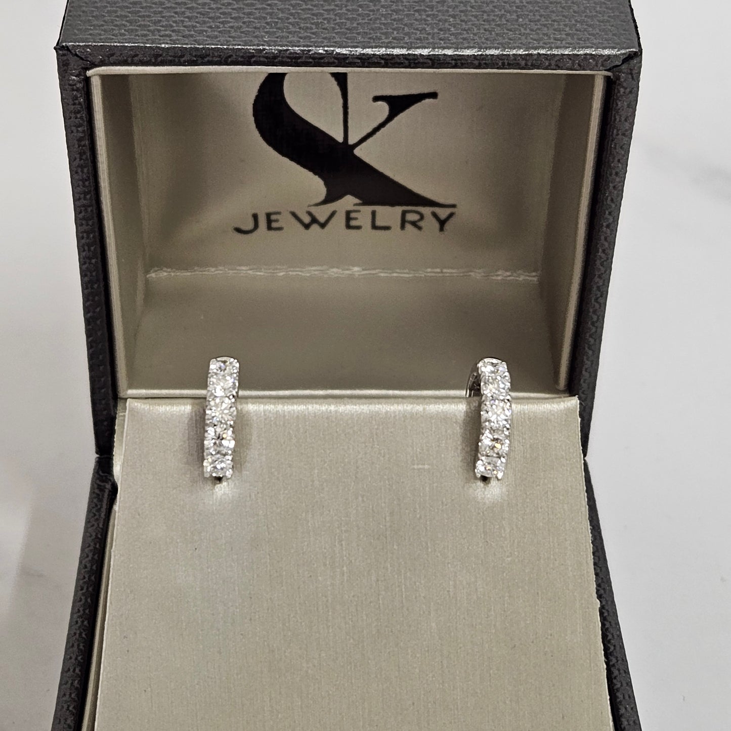 Diamond Hoop Earrings/ Chunky 0.7ct Diamond Hoop Earrings/ Huggie Hoop Earrings/ Diamond Earrings/ Anniversary gift/ Single or Pair
