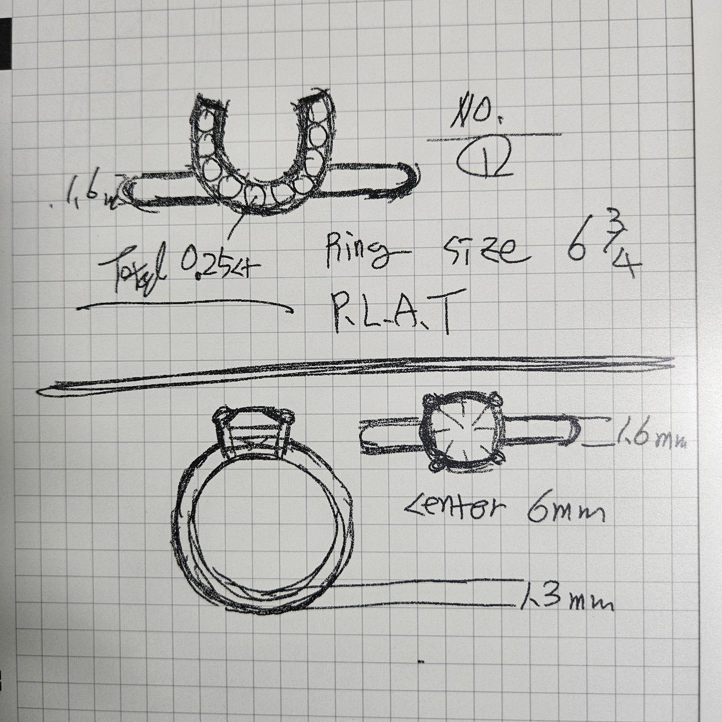 Sean's handmade custom order ( Stackable Ring )