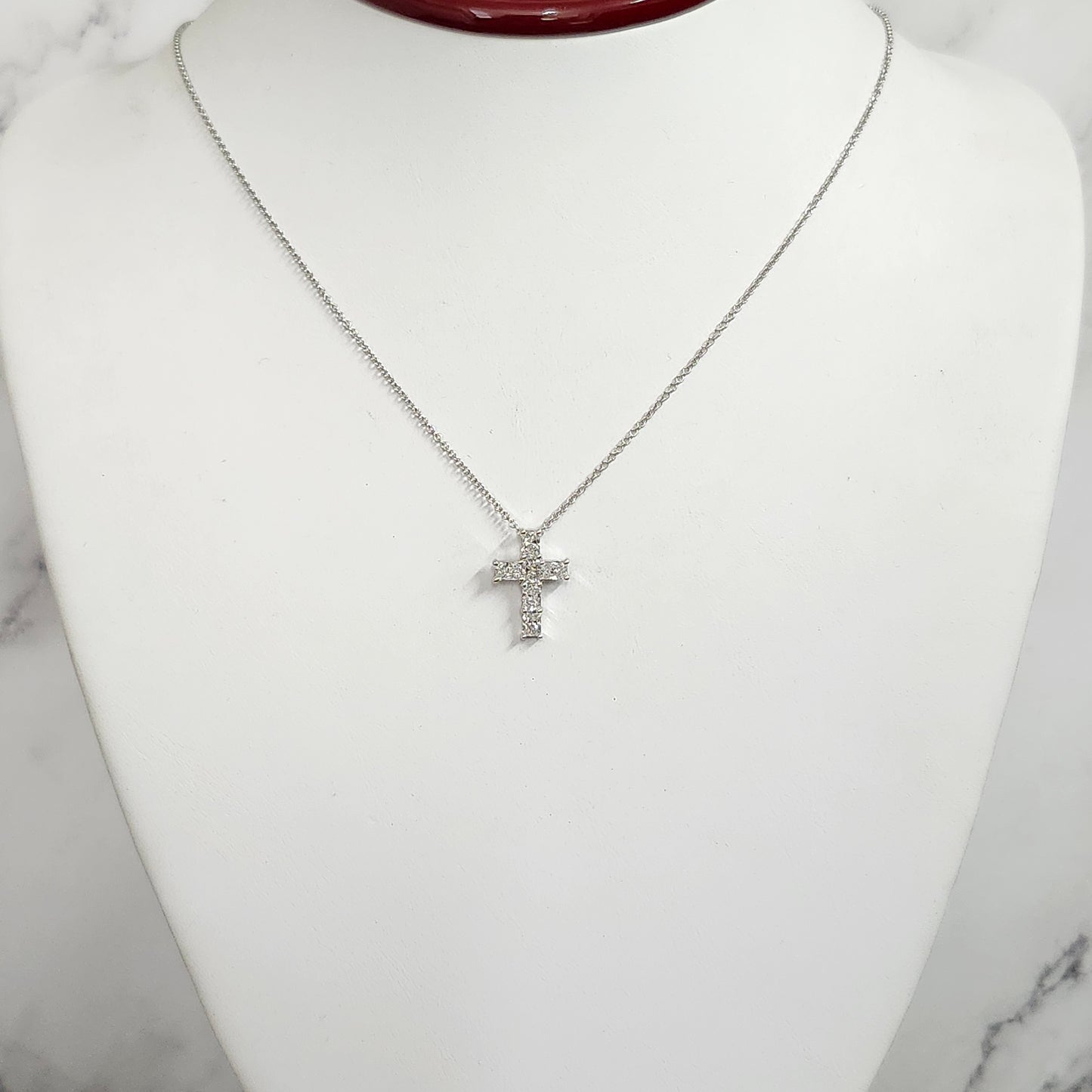 1.1ct Lab Diamond Radiant Cut Diamond Men Cross Pendant/14K gold Radiant Cut Women Cross Necklace/Diamond Cross Pendant/Anniversary Gift