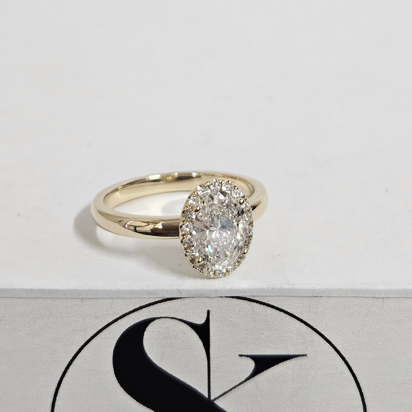 Ova Diamond Halo Ring/1.2ct IGI Certified Lab Diamond Engagement Ring/Classic Oval Halo Ring/ Propose Ring/Anniversary gift