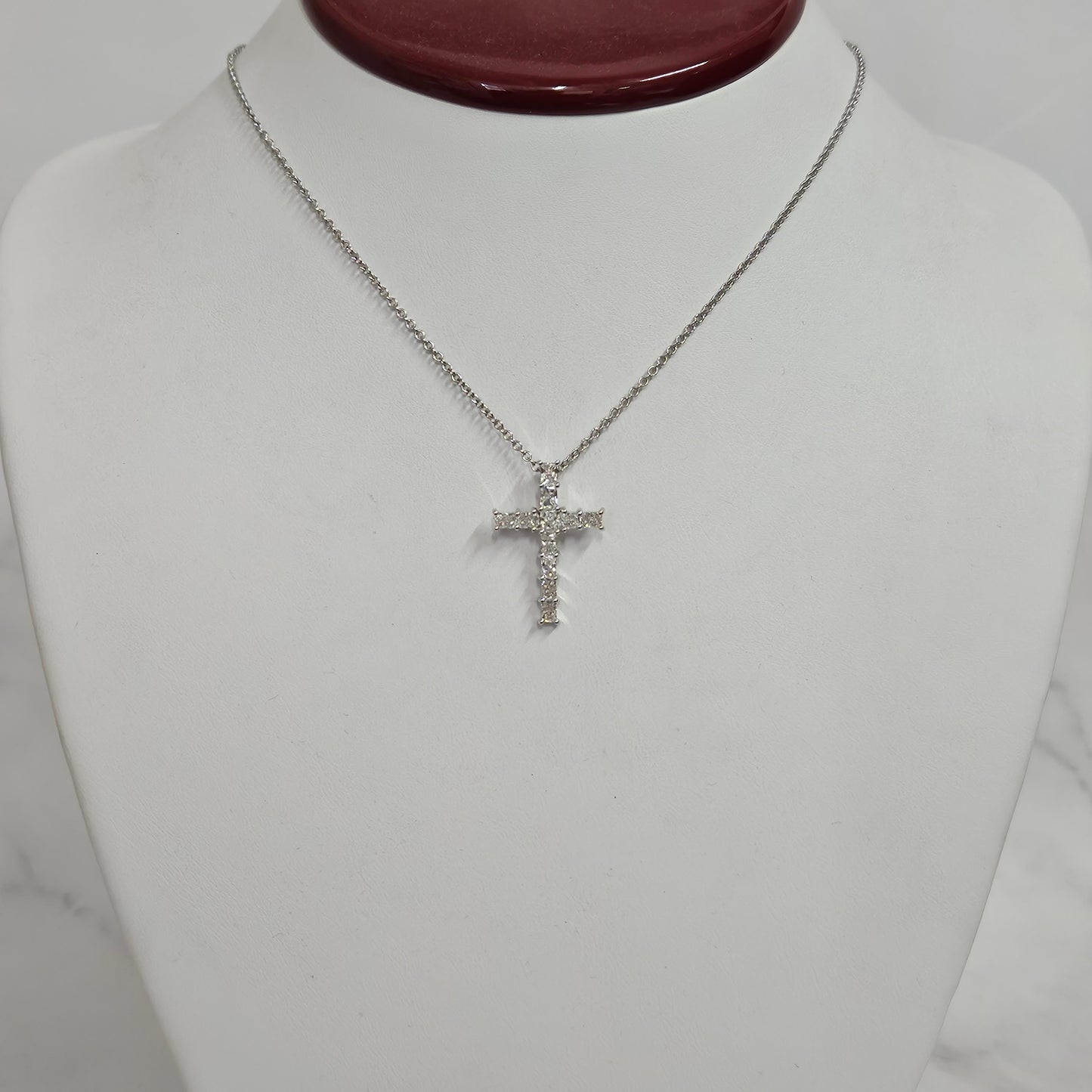 Lab Diamond Radiant Cut Diamond Men Cross Pendant/14K gold Radiant Cut Women Cross Necklace/Diamond Cross Pendant/Anniversary Gift