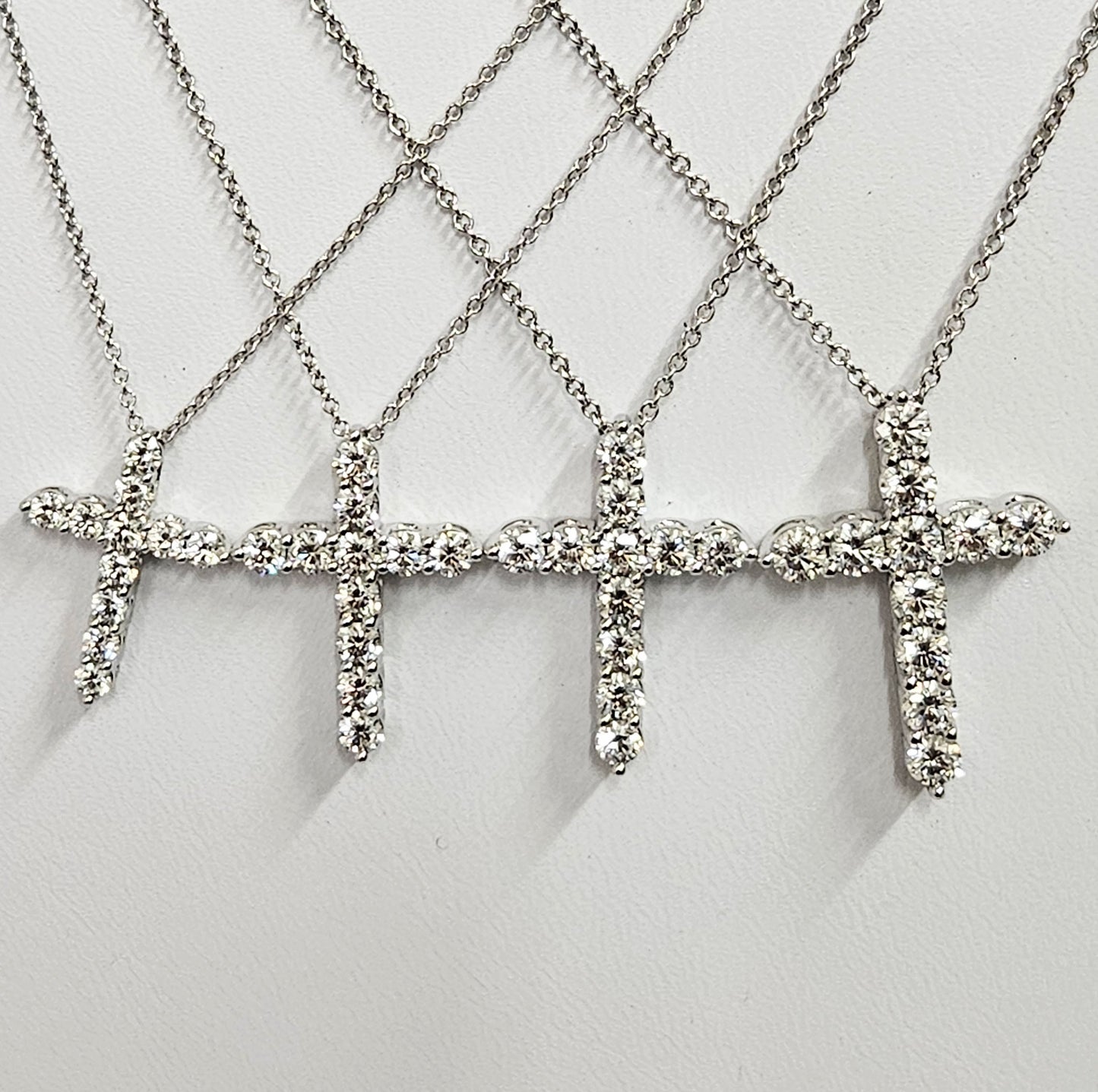 0.5ct Round Natural Diamond Cross Necklace: 14K,18K Gold Diamond Cross Pendant - Anniversary Gift