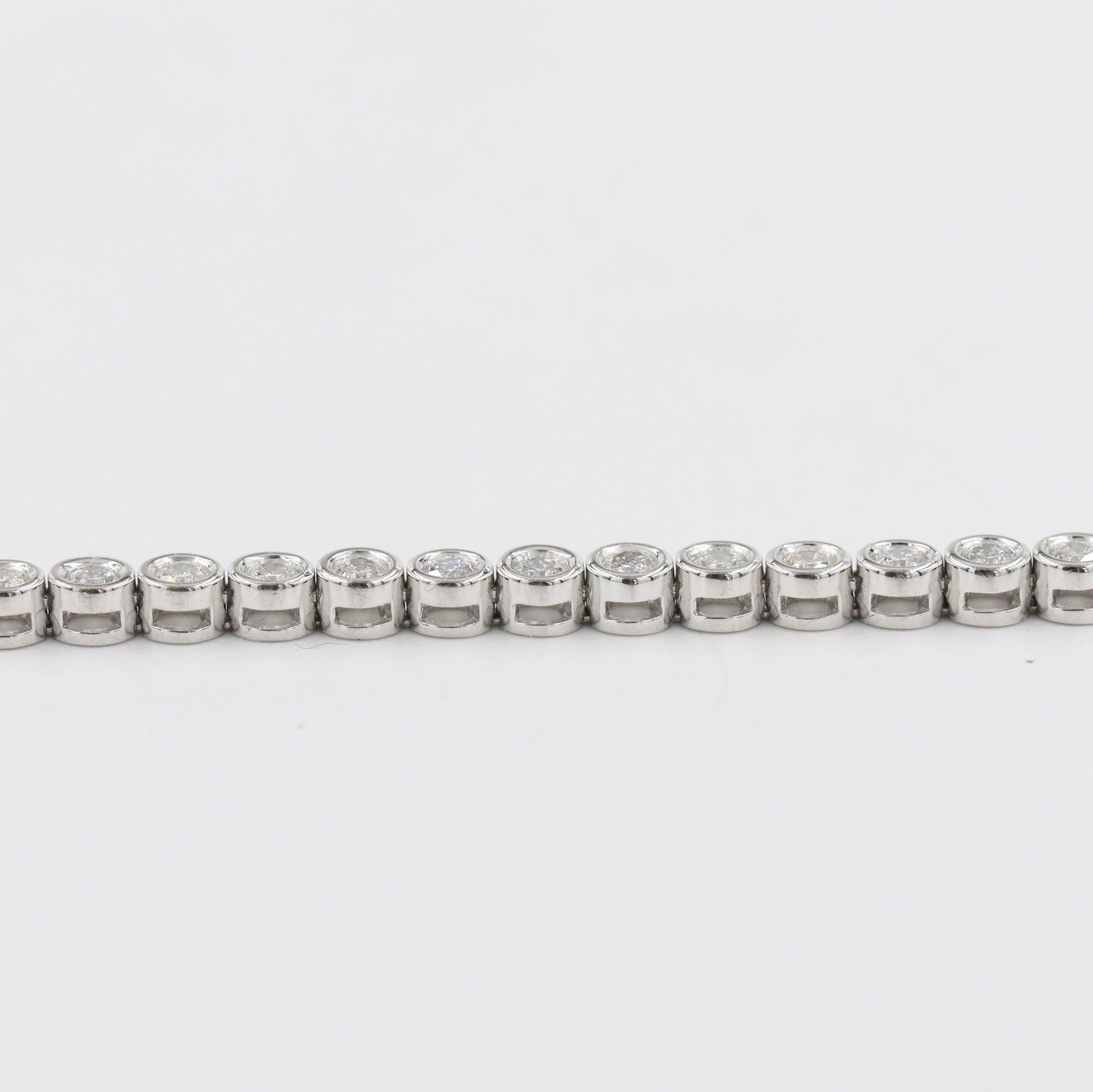 Round Diamond Tennis Bracelet/1.7ct Diamond Bezel Setting Tennis Bracelet/Diamond Engagement Bracelet/Anniversary Bracelet/Bracelet gift