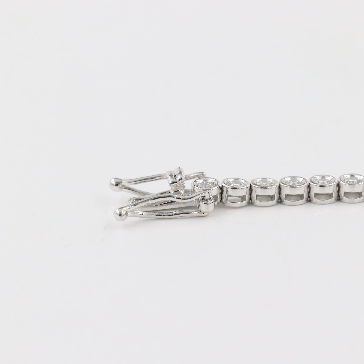 Round Diamond Tennis Bracelet/1.7ct Diamond Bezel Setting Tennis Bracelet/Diamond Engagement Bracelet/Anniversary Bracelet/Bracelet gift