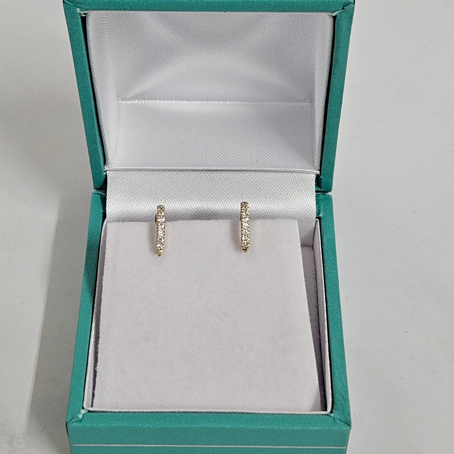 Mini hoop earrings /10mm Diamond Hoop Earrings /Handmade Diamond Earrings/Diamond Huggie Earrings / Diamond Hoop Earrings