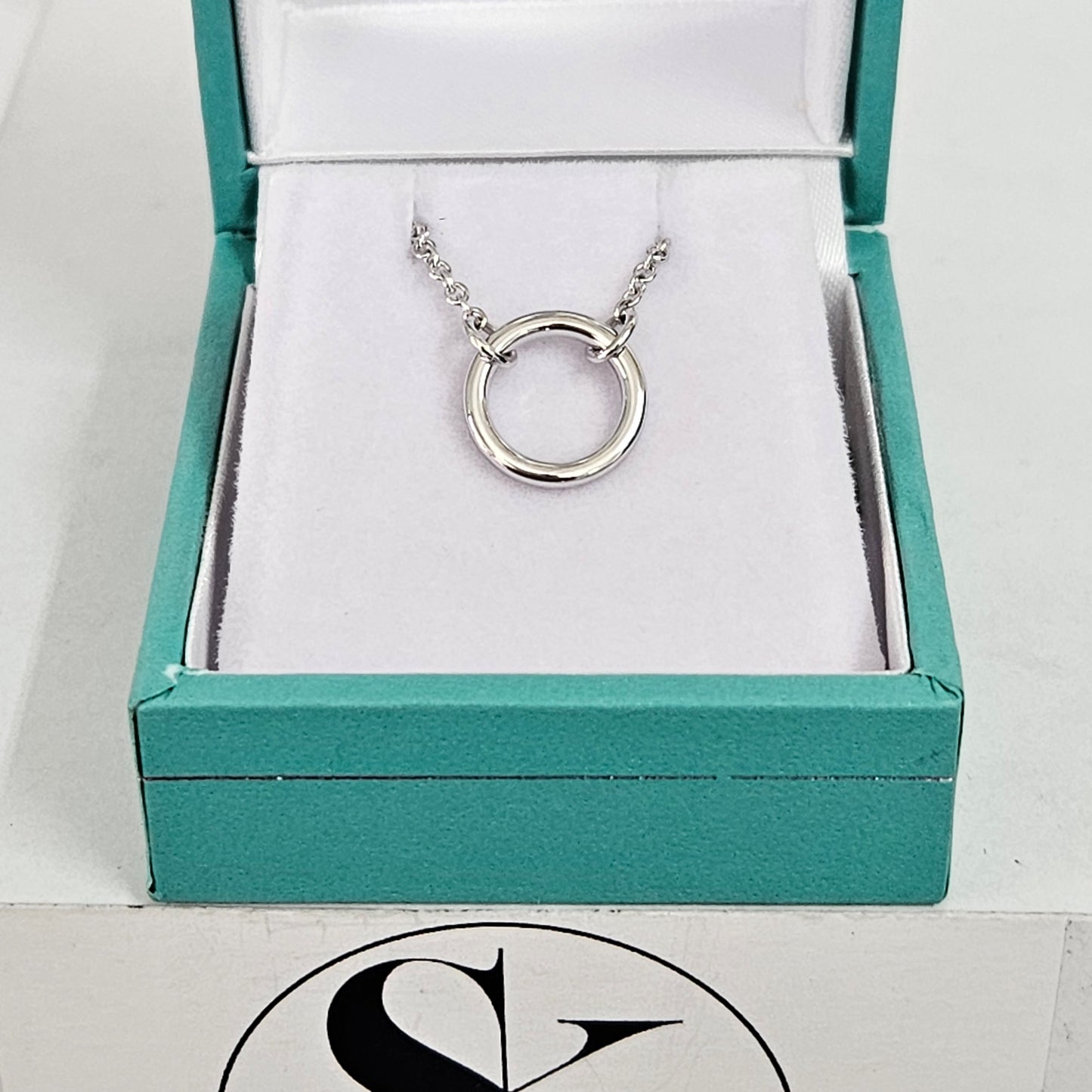11mm Open Circle Gold Necklace/Gold Circle Pendant/14k Gold Men's Pendant /Simple Dainty Women's Pendant /Gift for Her/Anniversary Gift