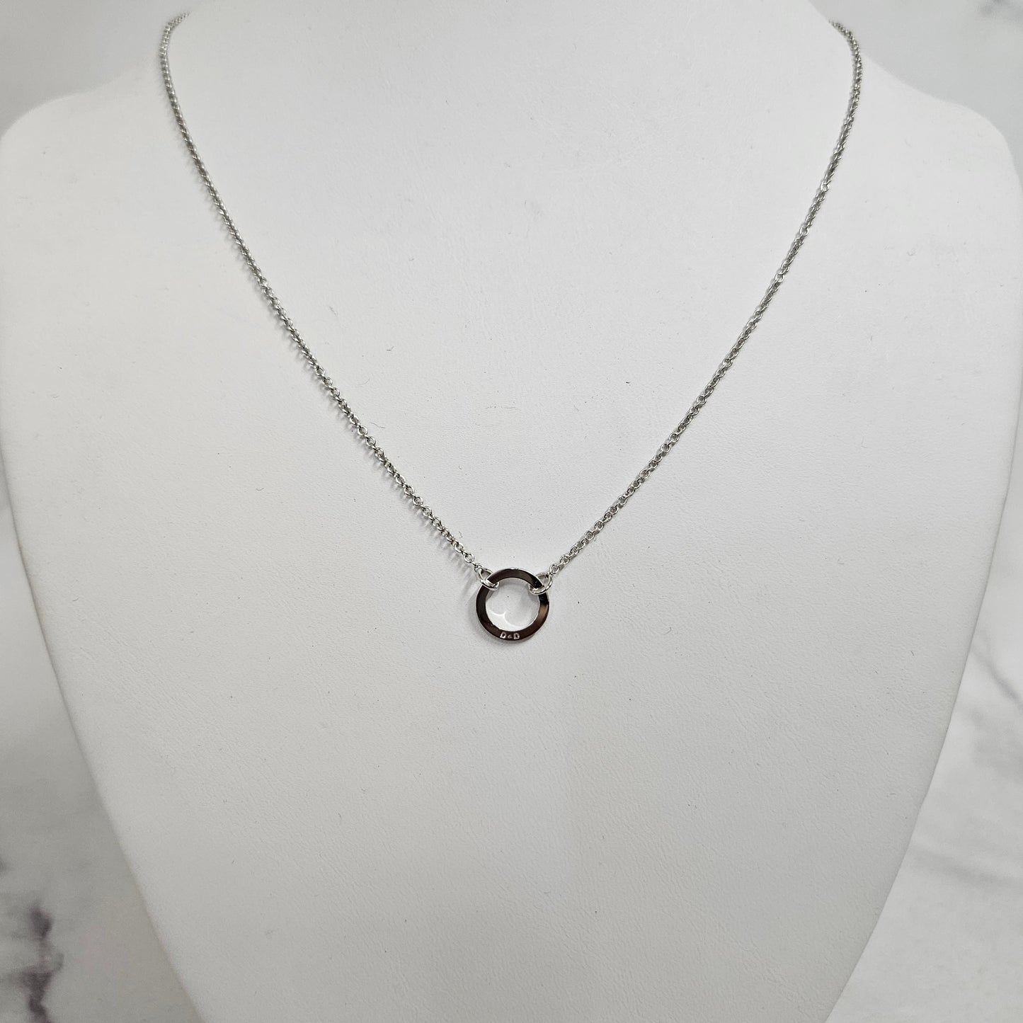 11mm Open Circle Gold Necklace/Gold Circle Pendant/14k Gold Men's Pendant /Simple Dainty Women's Pendant /Gift for Her/Anniversary Gift