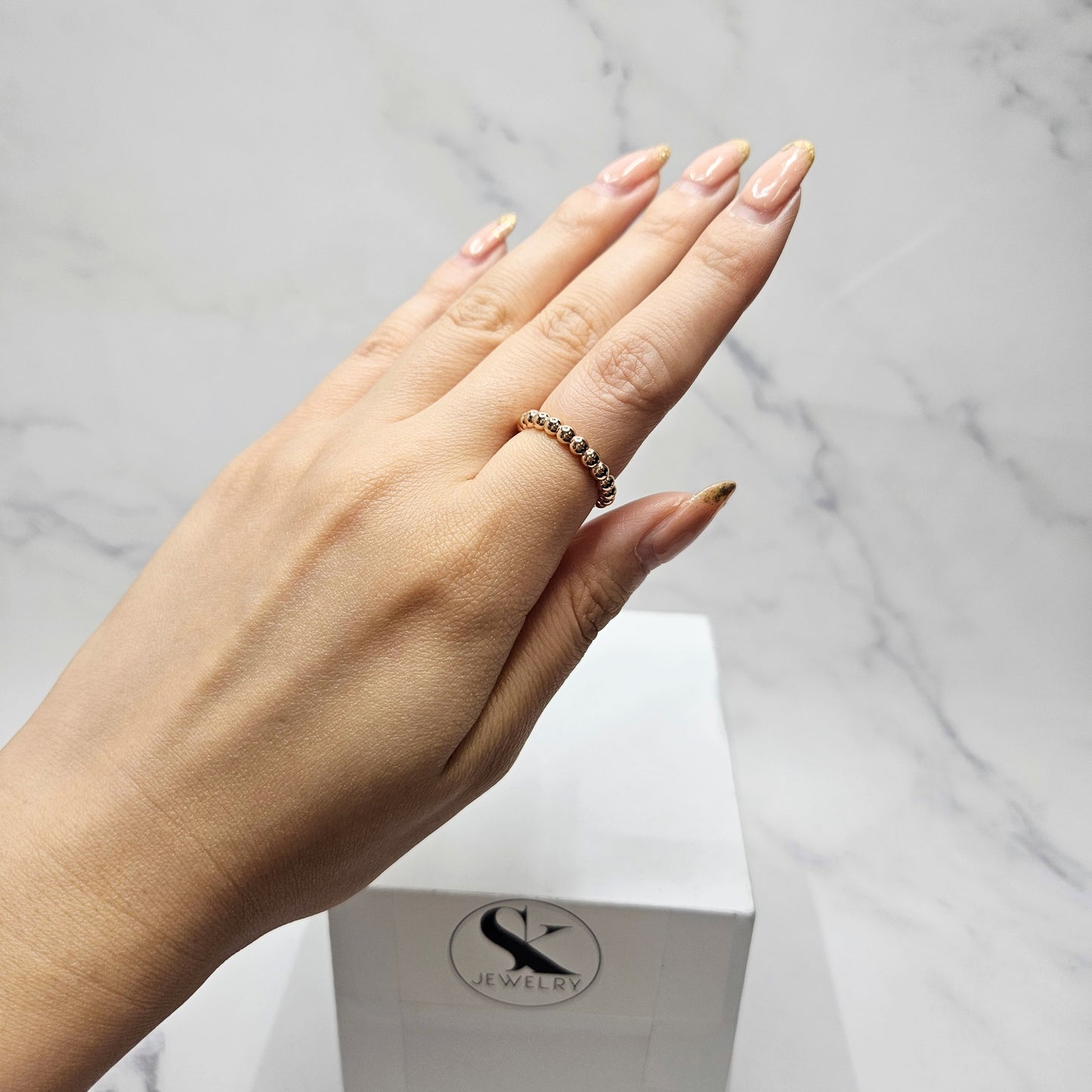 14K Gold 3.2mm Bead Ring/ Perfect Matching Band for Engagement Ring/ Wedding Band/ Stacking Ring/ Gift Ring/ Gold Bead Ring/Ball Ring