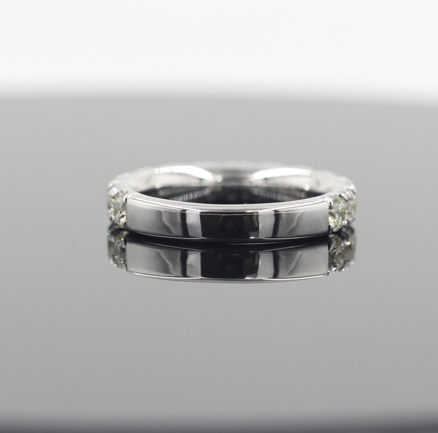 Lab Grown Diamond 3/4 Eternity Wedding Band - 14K Gold Diamond Ring - Anniversary Ring