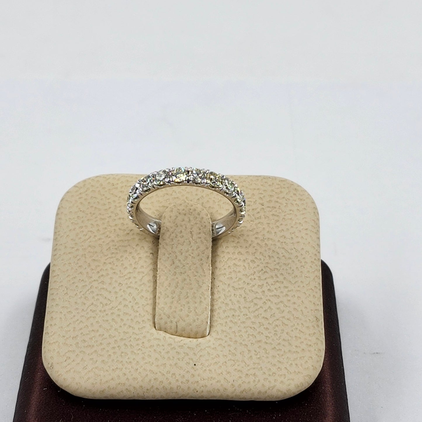 Lab Grown Diamond 3/4 Eternity Wedding Band - 14K Gold Diamond Ring - Anniversary Ring