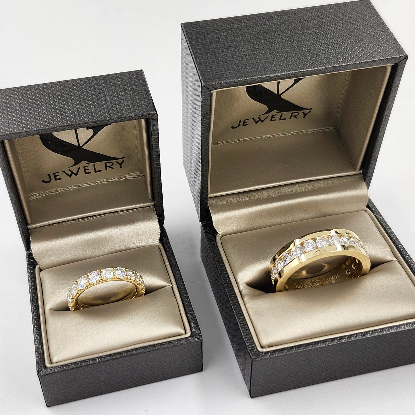 Lab Grown Diamond Eternity Band:14K Gold Men's Round Diamond Channel set Wedding Ring - Anniversary Ring