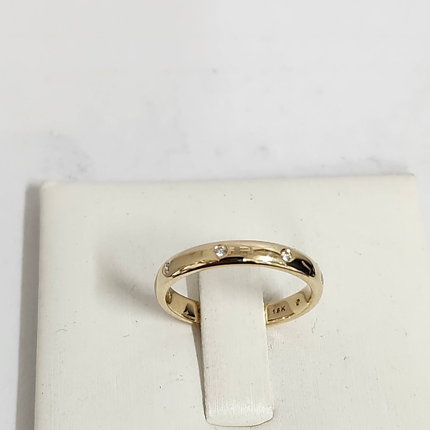 Handmade 14K Gold  Natural Diamond Wedding Band: Comfort Fit Eternity 3mm Ring- Anniversary gift