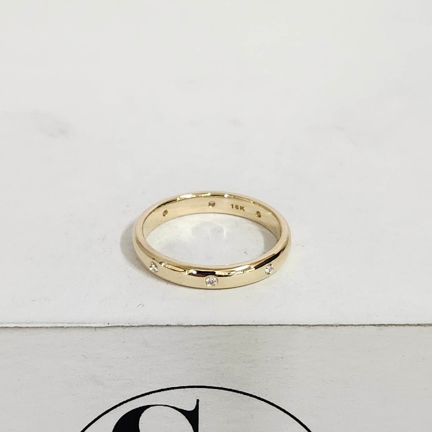 Handmade 14K Gold  Natural Diamond Wedding Band: Comfort Fit Eternity 3mm Ring- Anniversary gift