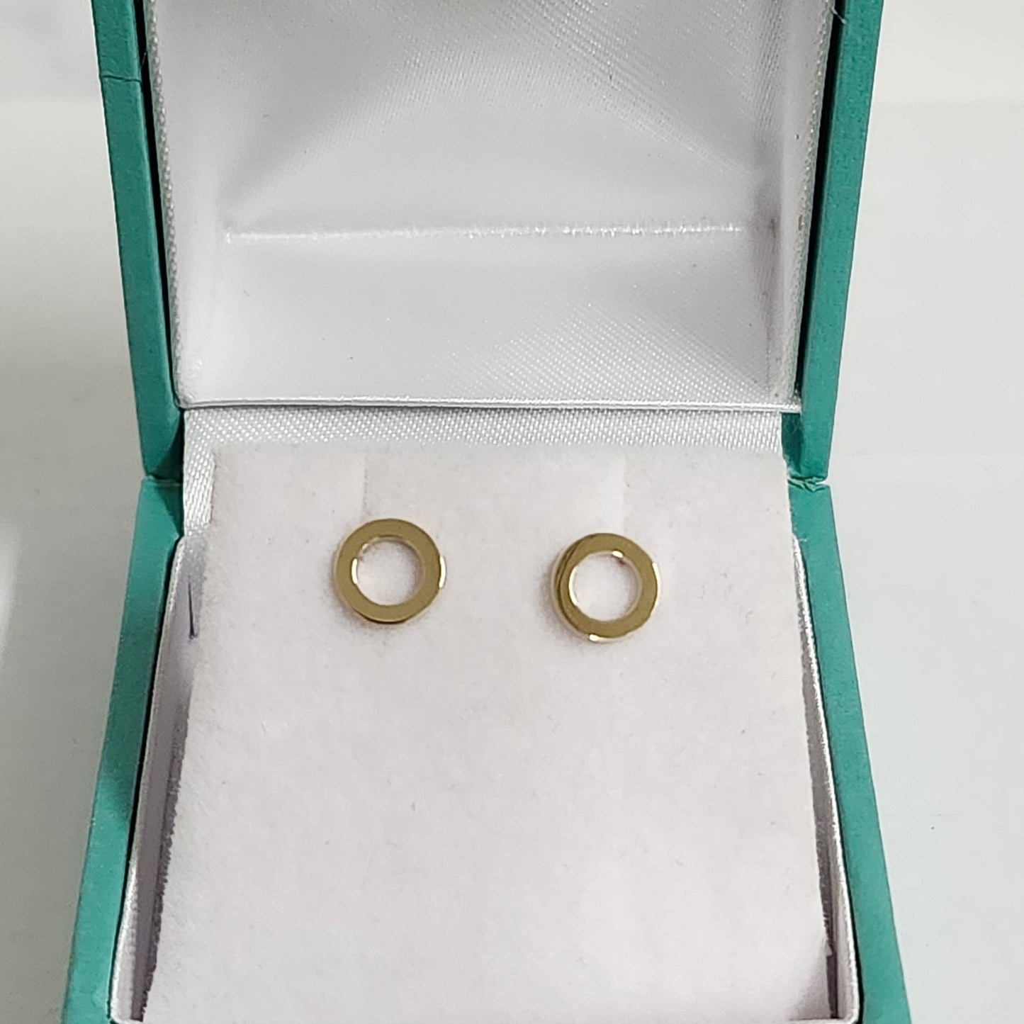 Gold Open Circle Earrings/14K,18K gold Stud Single or Pair Earring/ Gifts for her/ Anniversary gift