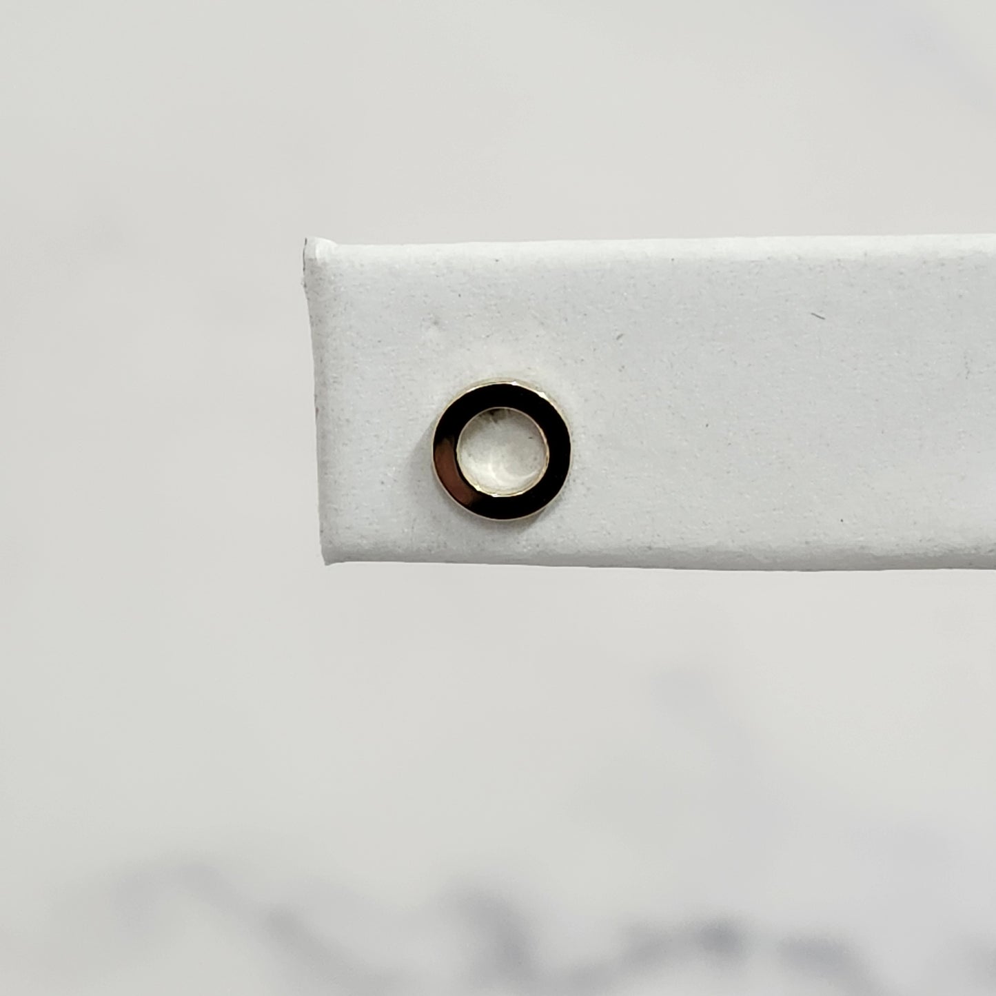 Gold Open Circle Earrings/14K,18K gold Stud Single or Pair Earring/ Gifts for her/ Anniversary gift