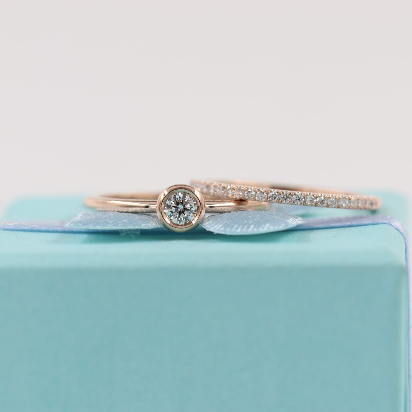0.1ct Diamond Bezel Ring/Simple Diamond Engagement Ring/Single Natural Diamond Ring/14K gold Round Bezel Dainty Ring/anniversary Gift