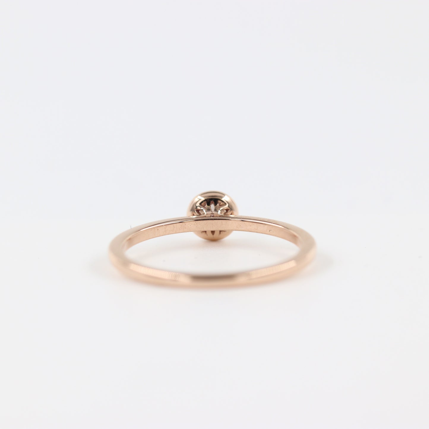 Diamond Bezel Ring/Simple 0.1ct Diamond Engagement Ring/Single Natural Diamond Ring/14K gold Round Bezel Dainty Ring/anniversary Gift