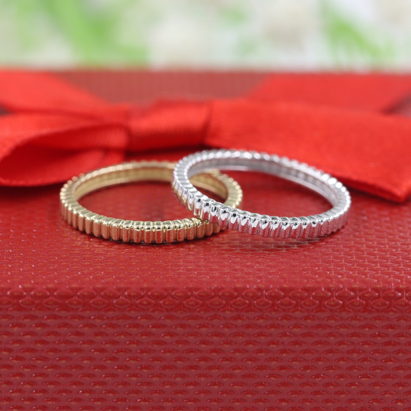 14k Gold Band 2.1mm/ Gold Band/ Promise Ring/ Simple Everyday Ring/ Flat Gold Band/Stacking ring/Anniversary Gift