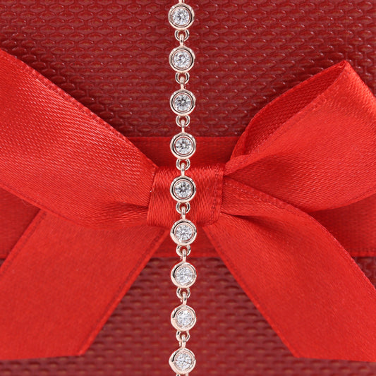 Tennis Bracelet/ Natural Diamond Tennis Bracelet/14k Gold Bezel Set Diamond Tennis Bracelet/Diamond Bracelet/Anniversary Bracelet