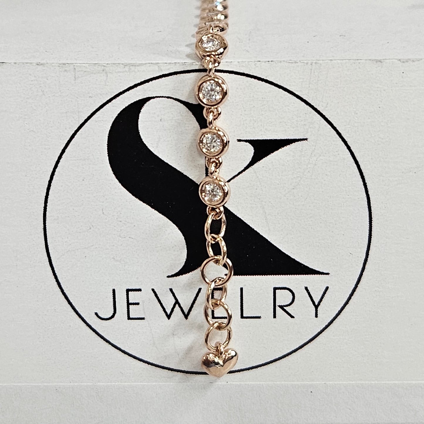 Tennis Bracelet/ Natural Diamond Tennis Bracelet/14k Gold Bezel Set Diamond Tennis Bracelet/Diamond Bracelet/Anniversary Bracelet