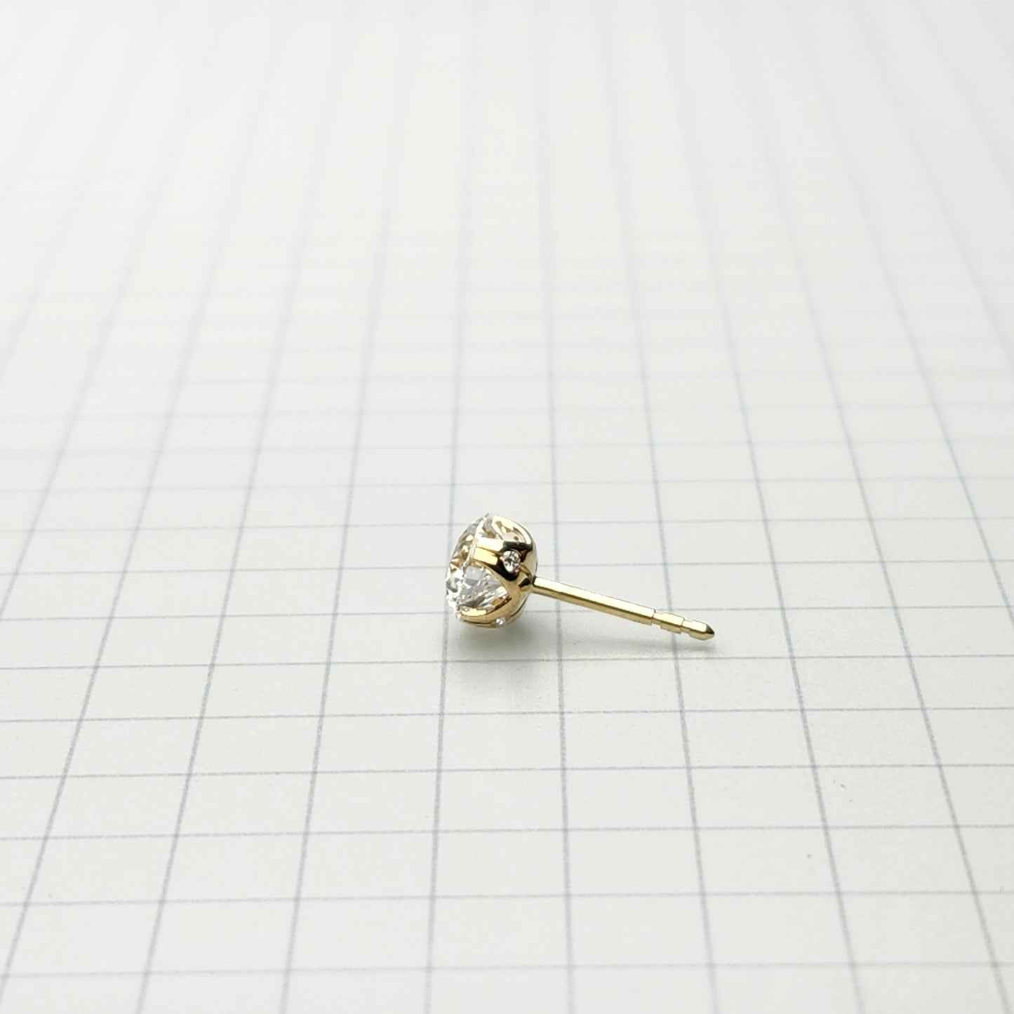 18K Gold Lab Diamond Solitaire Invisible Setting Earrings: IGI Certified, 0.7ct Diamond Solitaire Earring - Anniversary Gift