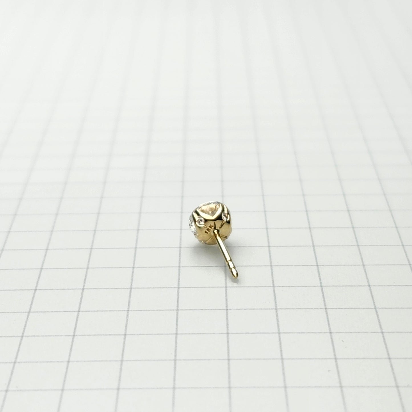 18K Gold Lab Diamond Solitaire Invisible Setting Earrings: IGI Certified, 0.7ct Diamond Solitaire Earring - Anniversary Gift