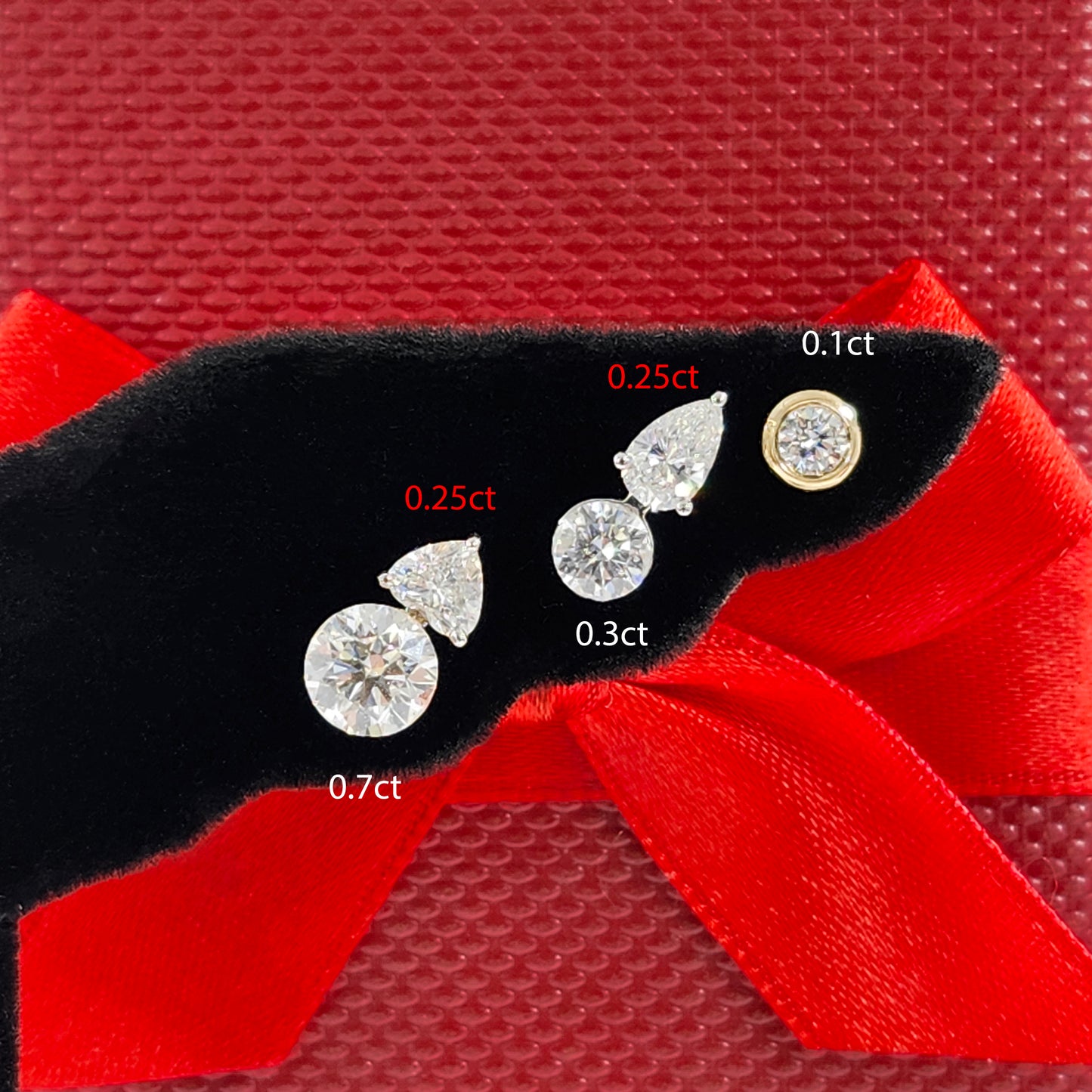 18K Gold Lab Diamond Solitaire Invisible Setting Earrings: IGI Certified, 0.7ct Diamond Solitaire Earring - Anniversary Gift