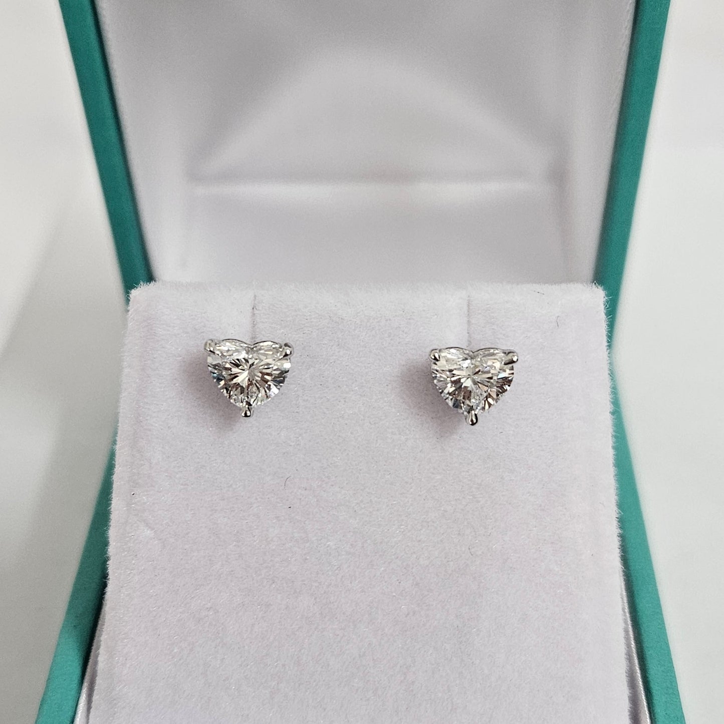 Stunning Heart Shape Earrings Studs/Total 1ct,2ct Lab Grown Diamond stud Earrings/ 4k gold,18K gold Solid  Lab Diamond Stud/Anniversary gift
