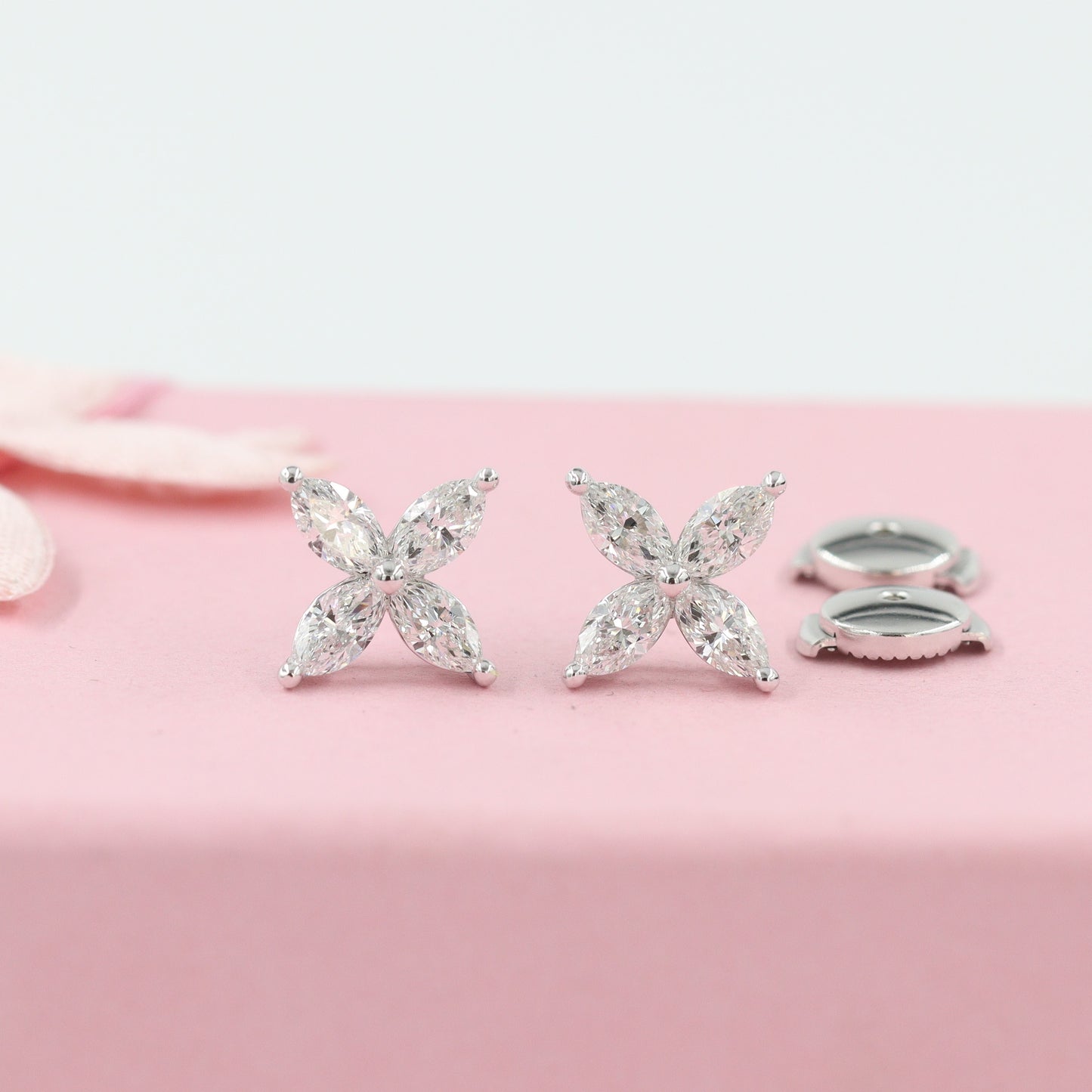 Marquise Diamond Stud Earring/Total 1ct Marquise Natural Diamond Stud Earrings/Tiny Marquise Earring/Diamond Stud Earring /Anniversary gift