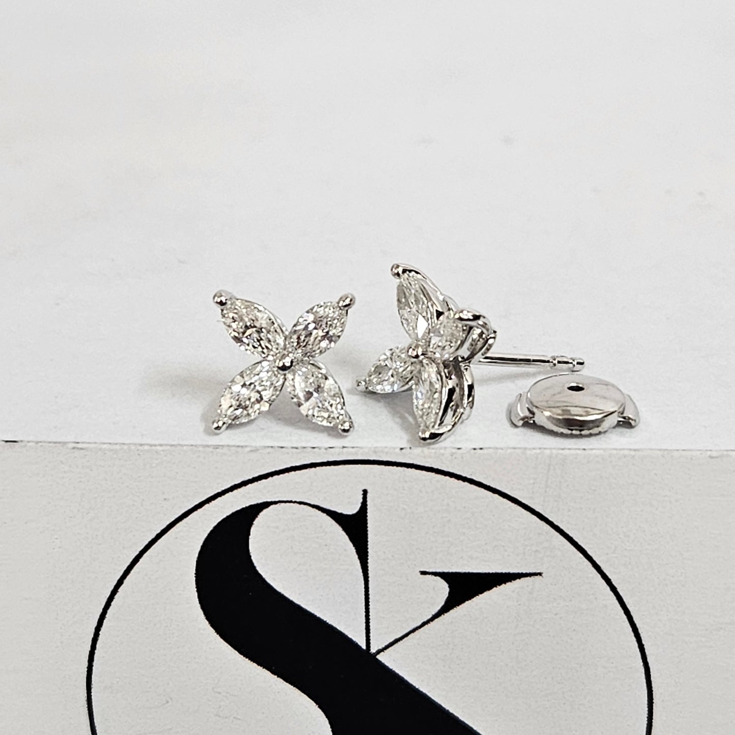 Marquise Diamond Stud Earring/Total 1ct Marquise Natural Diamond Stud Earrings/Tiny Marquise Earring/Diamond Stud Earring /Anniversary gift