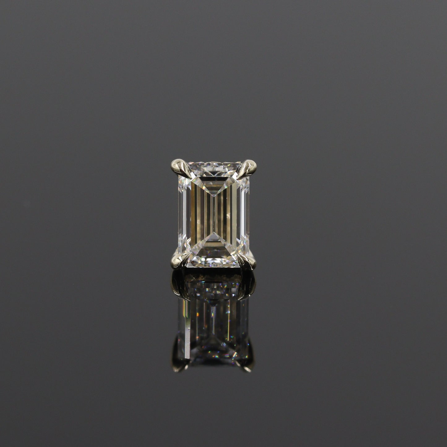 Emerald Cut Lab Grown Diamond Stud Earrings: 14k Gold Wedding Jewelry - Anniversary gift
