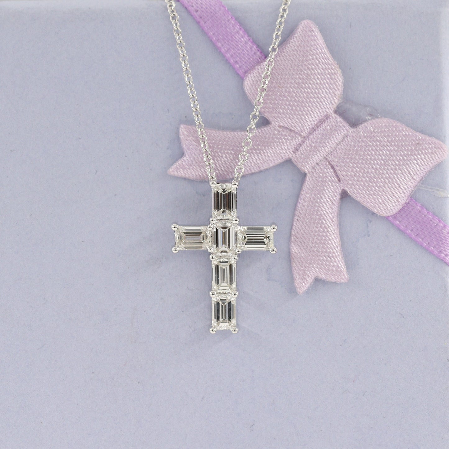 Sean's Handmade Custom Order ( Emerald Cut Diamond Pendent )