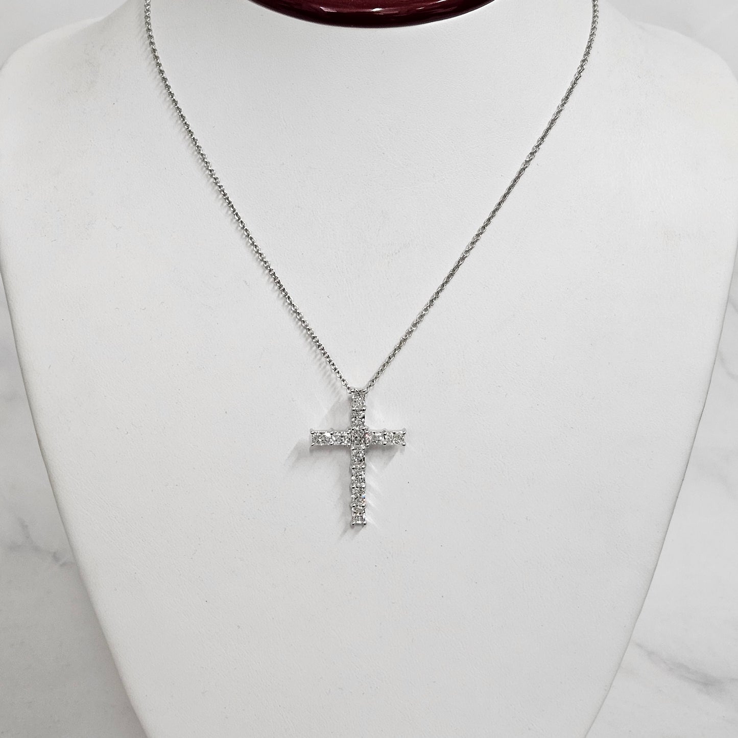 Lab Diamond Radiant Cut Diamond Men Cross Pendant/14K gold Radiant Cut Women Cross Necklace/Diamond Cross Pendant/Anniversary Gift