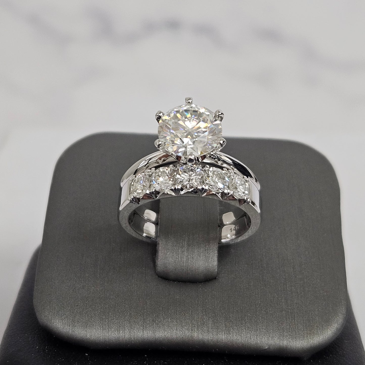 6 Prong Anniversary Ring /2.5ct  IGI Certified  Lab Diamond Brilliant Solitaire Ring/ Round Diamond Ring/Anniversary gift