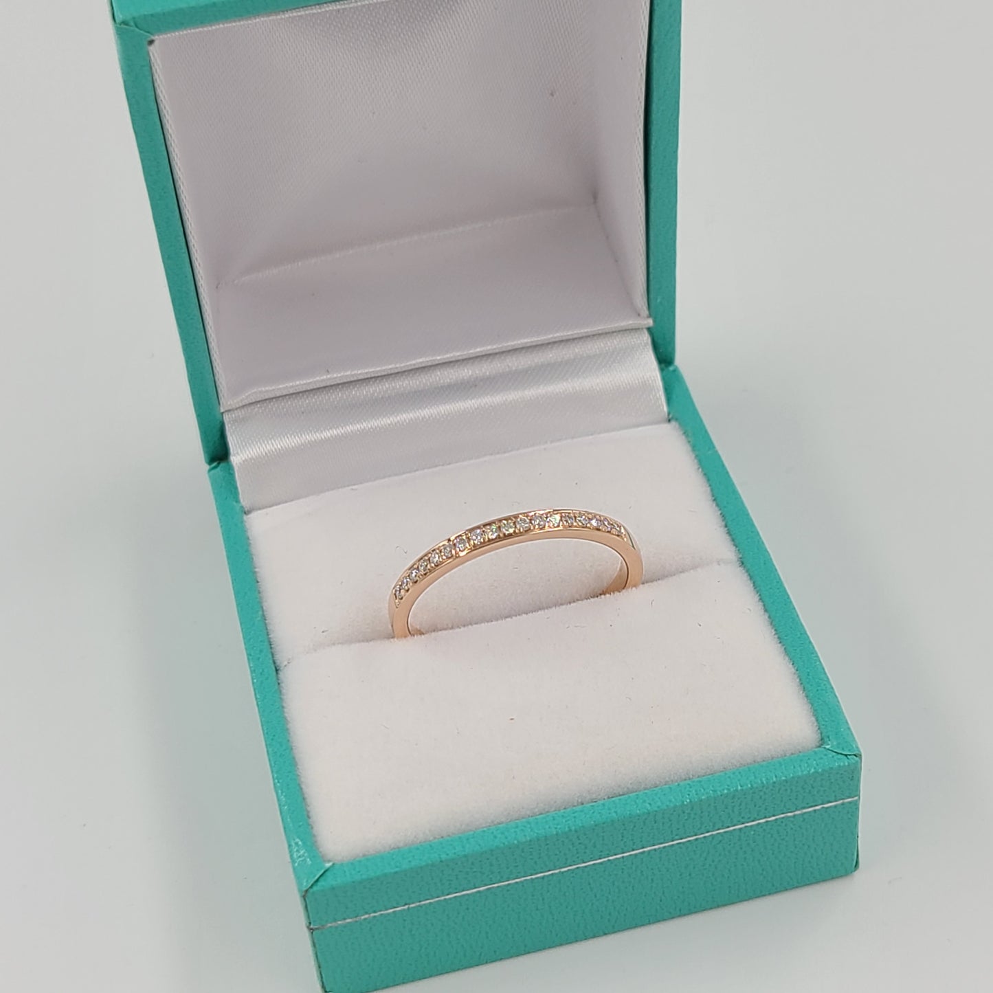 Half Diamond Ring/2.3mm Width Natural Diamond Ring/Diamond Wedding Band/Stackable Diamond Ring/Anniversary Gift