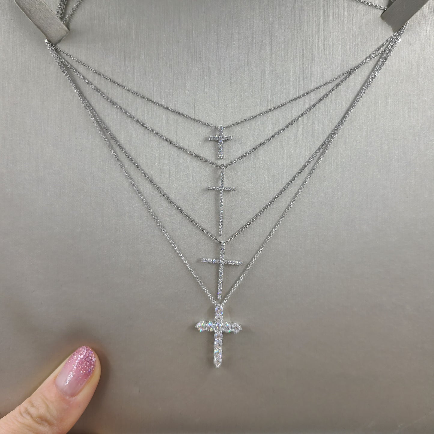 Natural Diamond Cross Necklace /Dainty Simple Cross Necklace/ Adjustable Length/ Religious/ 14K Gold Cross Necklace/ Anniversary Gift