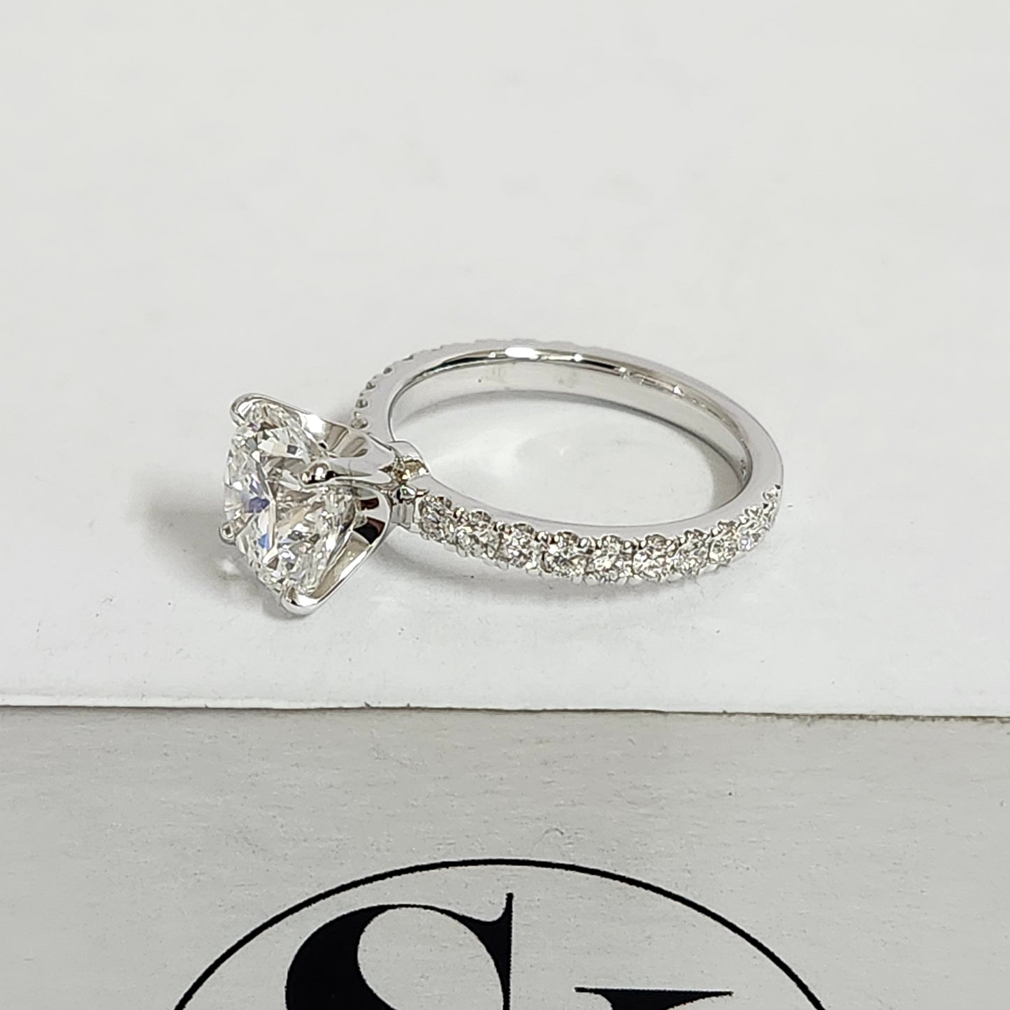 3ct IGI Certified Lab diamond Ring /14K gold,18K gold 3/4 Pave Round Lab Diamond Engagement Ring / Stackable diamond Ring / Anniversary gift