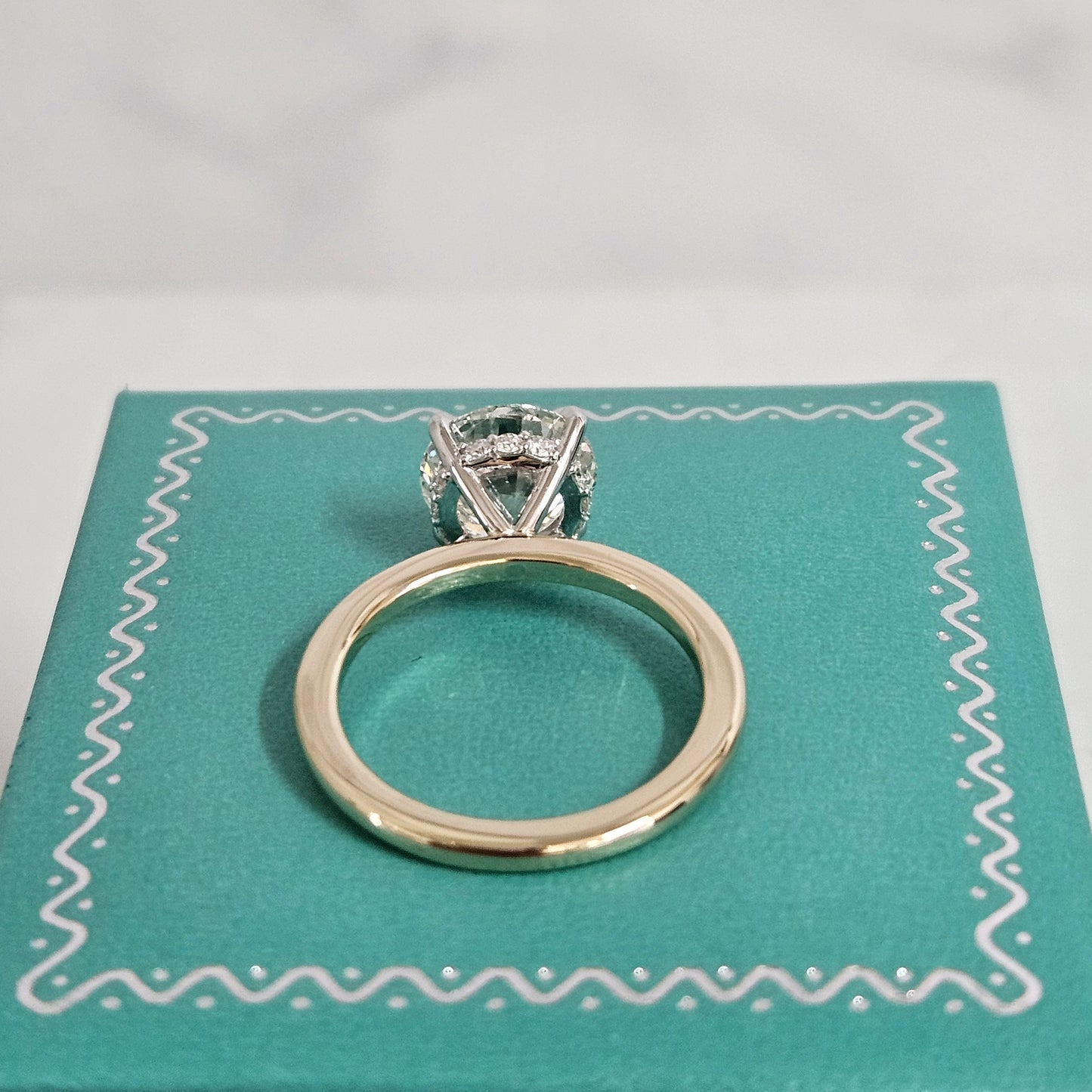 2ct Diamond Engagement Ring /Hidden Halo Band IGI Certified  Lab Diamond Brilliant Solitaire Ring/Round Diamond Ring/Anniversary gift