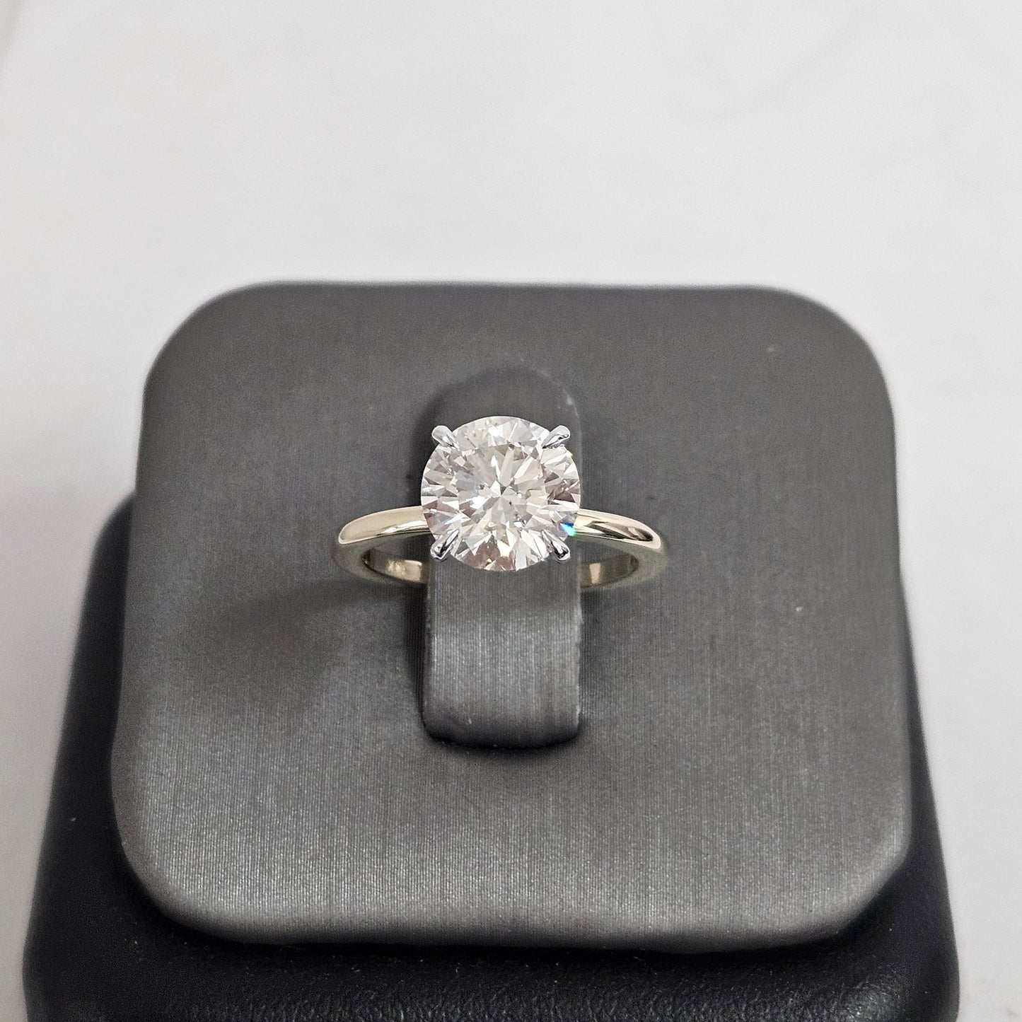 2ct Diamond Engagement Ring /Hidden Halo Band IGI Certified  Lab Diamond Brilliant Solitaire Ring/Round Diamond Ring/Anniversary gift