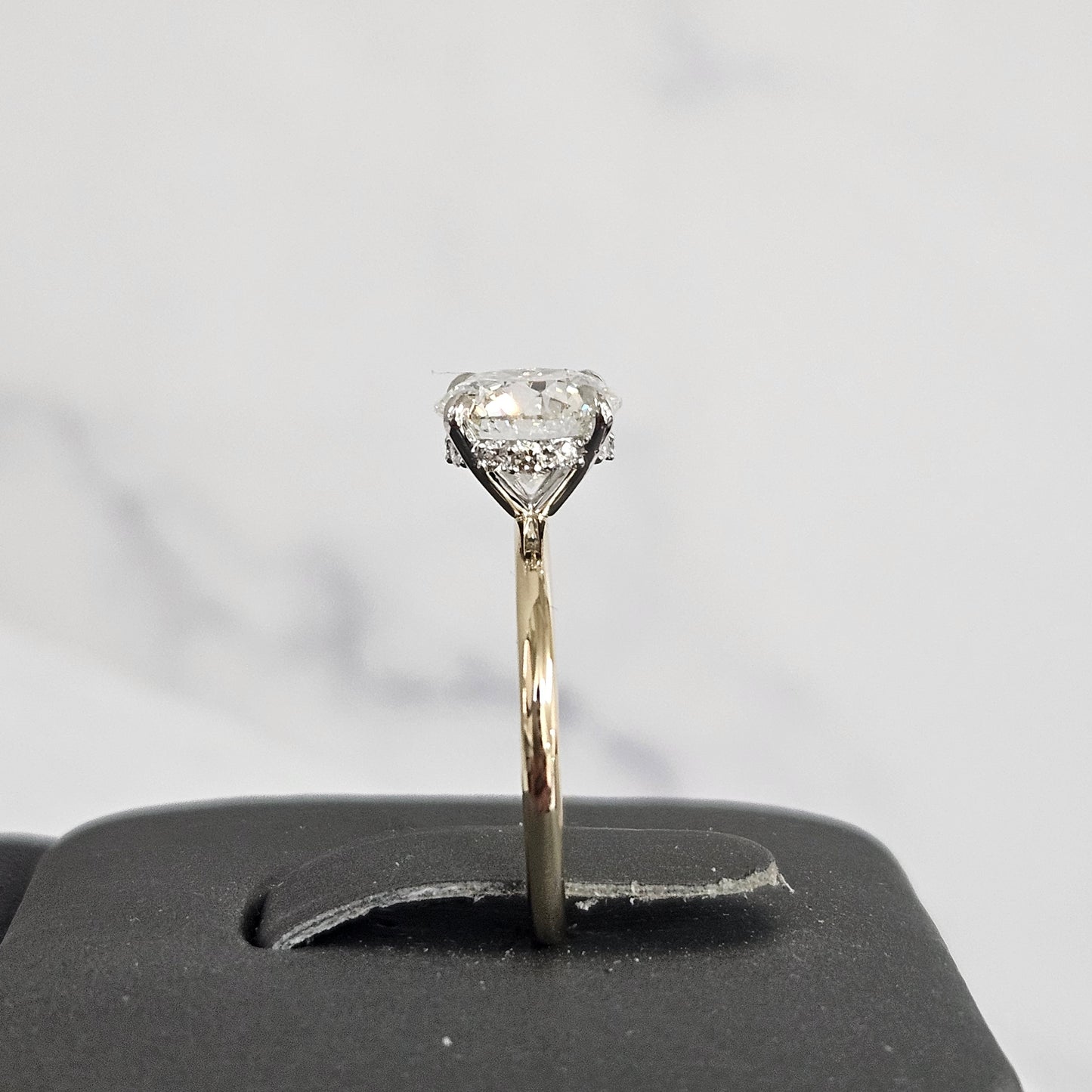 2ct Diamond Engagement Ring /Hidden Halo Band IGI Certified  Lab Diamond Brilliant Solitaire Ring/Round Diamond Ring/Anniversary gift