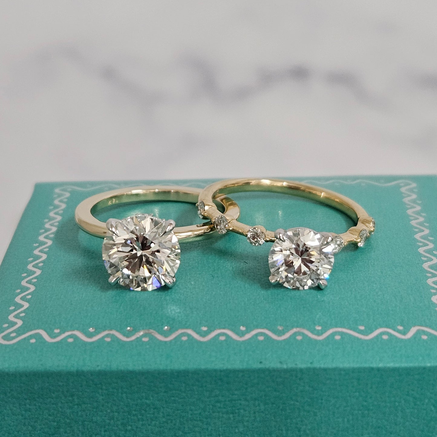 2ct Diamond Engagement Ring /Hidden Halo Band IGI Certified  Lab Diamond Brilliant Solitaire Ring/Round Diamond Ring/Anniversary gift