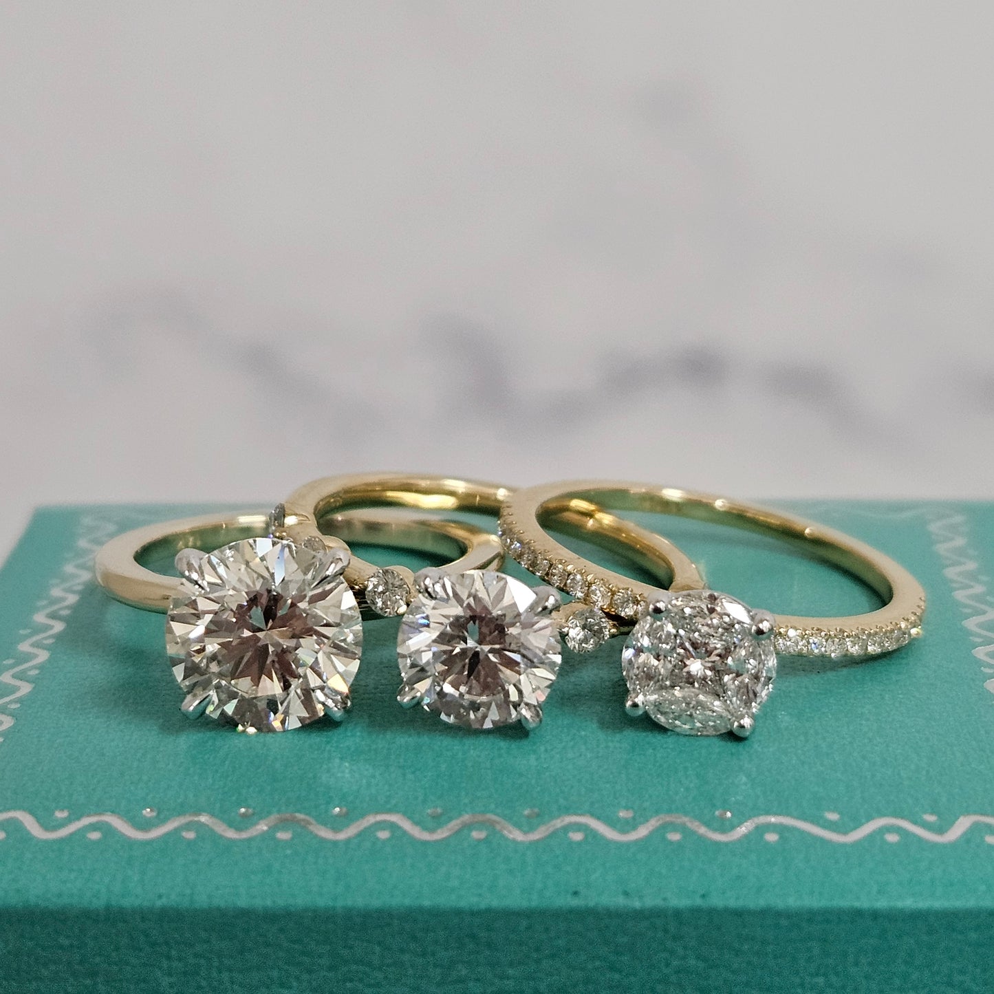 2ct Diamond Engagement Ring /Hidden Halo Band IGI Certified  Lab Diamond Brilliant Solitaire Ring/Round Diamond Ring/Anniversary gift