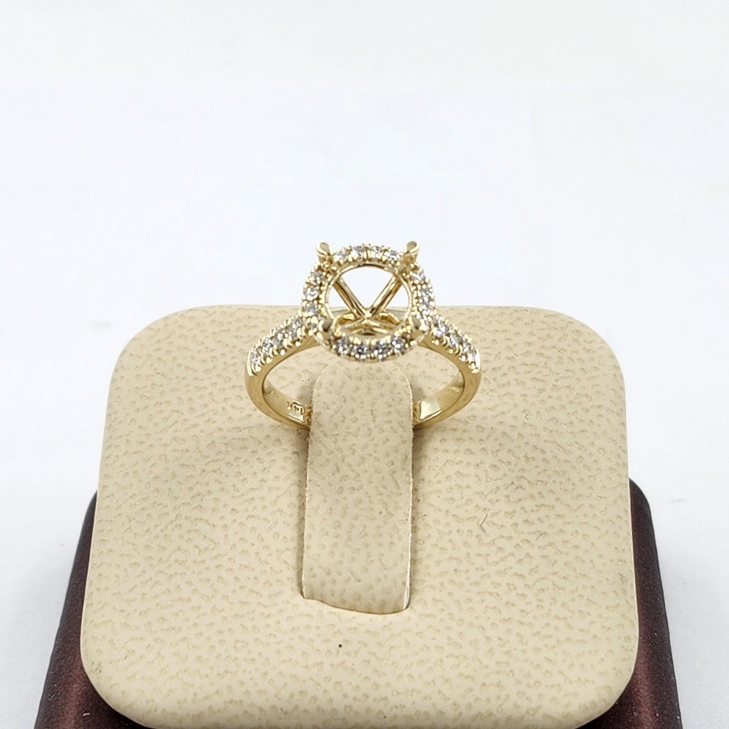 2ct Lab Diamond Halo Engagement Ring: 14K Gold Diamond Ring- Anniversary gift