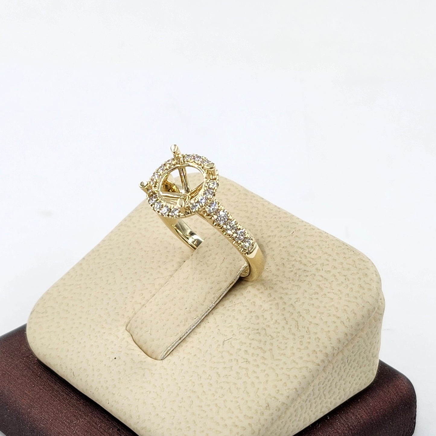 2ct Lab Diamond Halo Engagement Ring: 14K Gold Diamond Ring- Anniversary gift