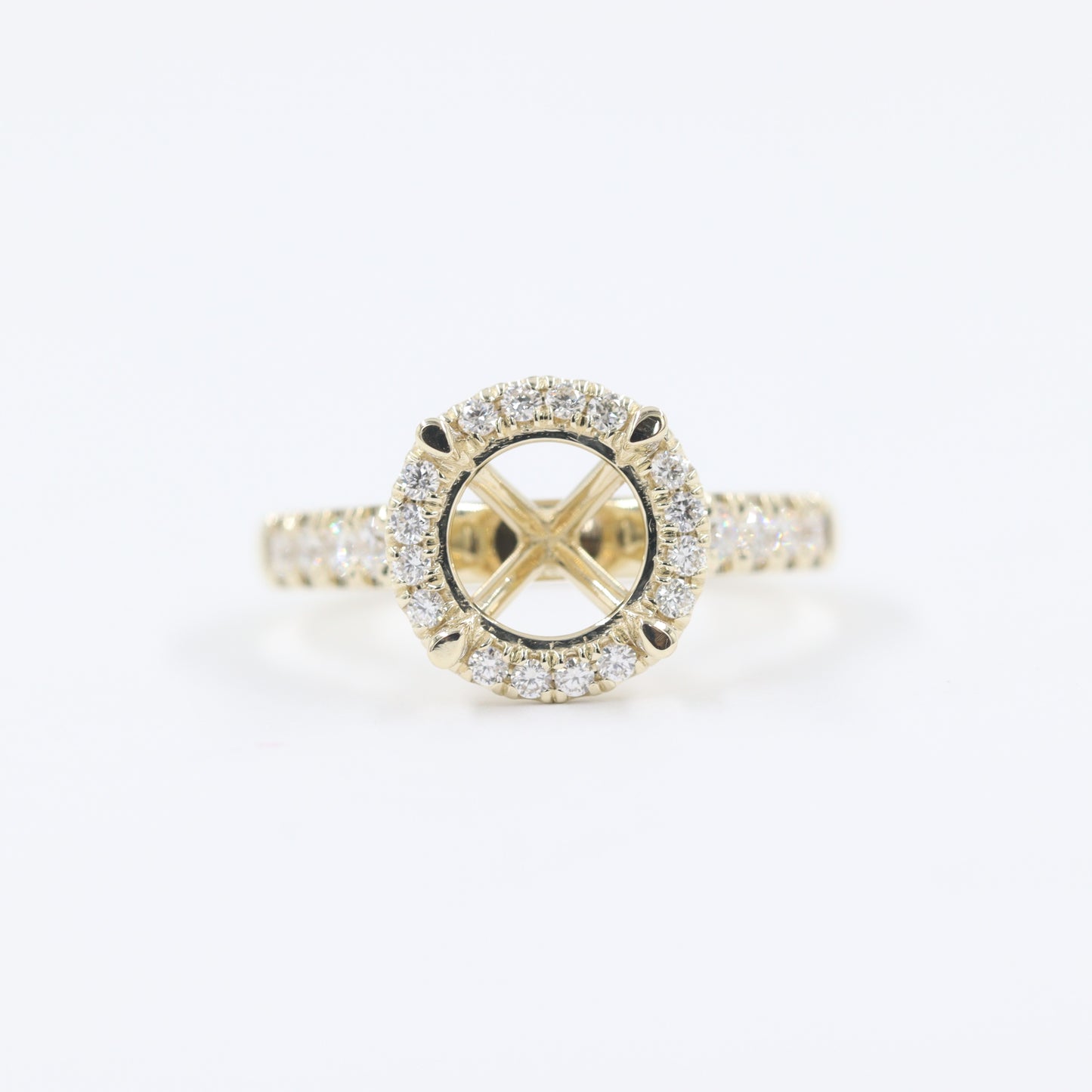 2ct Lab Diamond Halo Engagement Ring: 14K Gold Diamond Ring- Anniversary gift
